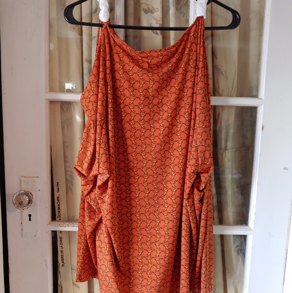 New orange Michael Kors cold shoulder top